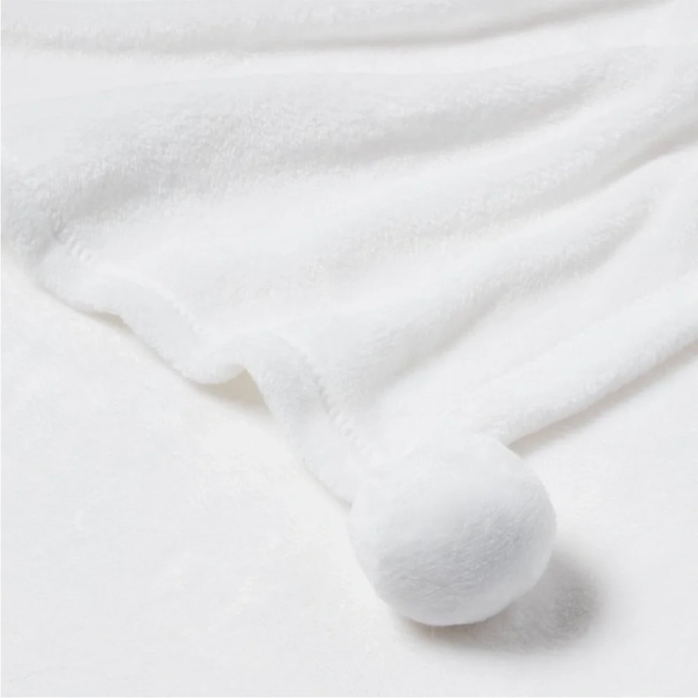 Twin Pompom White Blanket Target Wondershop